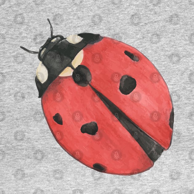 Watercolor Ladybug by DDP Design Studio